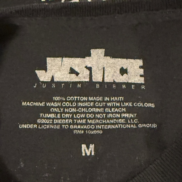 Justin Bieber - Justice World Tour 2022 T-Shirt - Size Medium - Picture 6 of 8